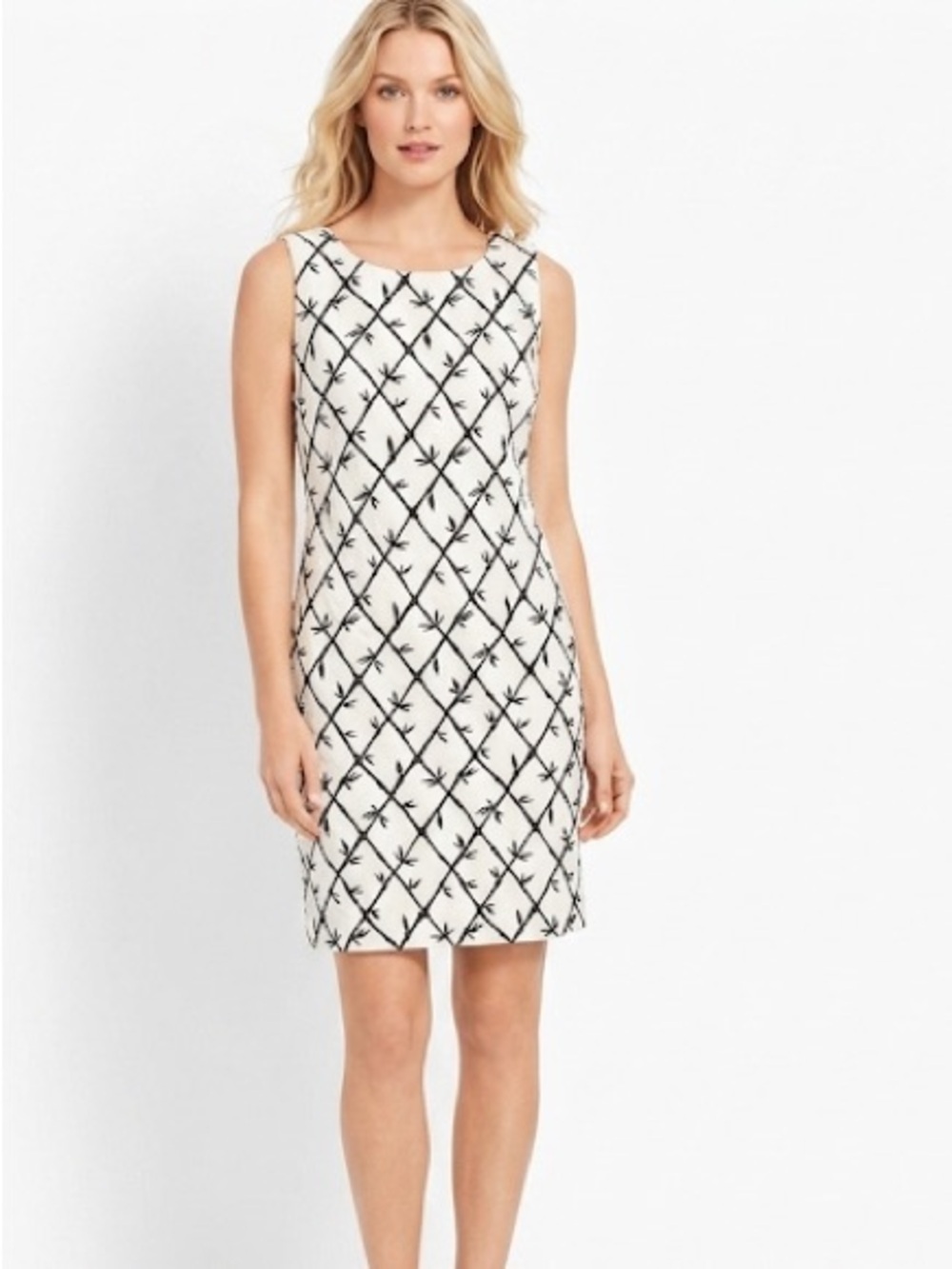 Talbots Elegant Black and White Dress size 8